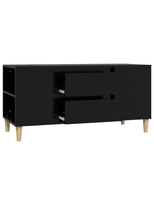 TV skříňka černá 102x44,5x50 cm kompozitní dřevo