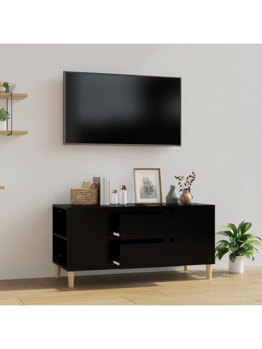 TV skříňka černá 102x44,5x50 cm kompozitní dřevo