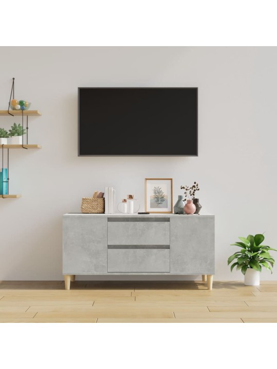 TV skříňka betonově šedá 102x44,5x50 cm kompozitní dřevo