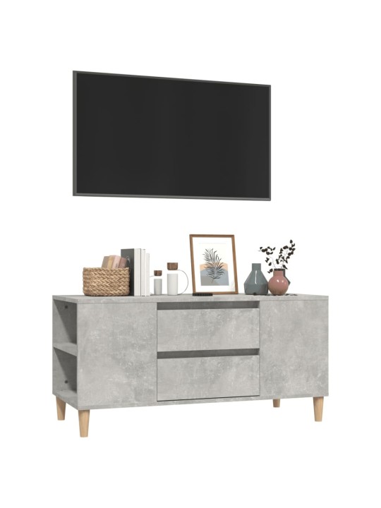 TV skříňka betonově šedá 102x44,5x50 cm kompozitní dřevo
