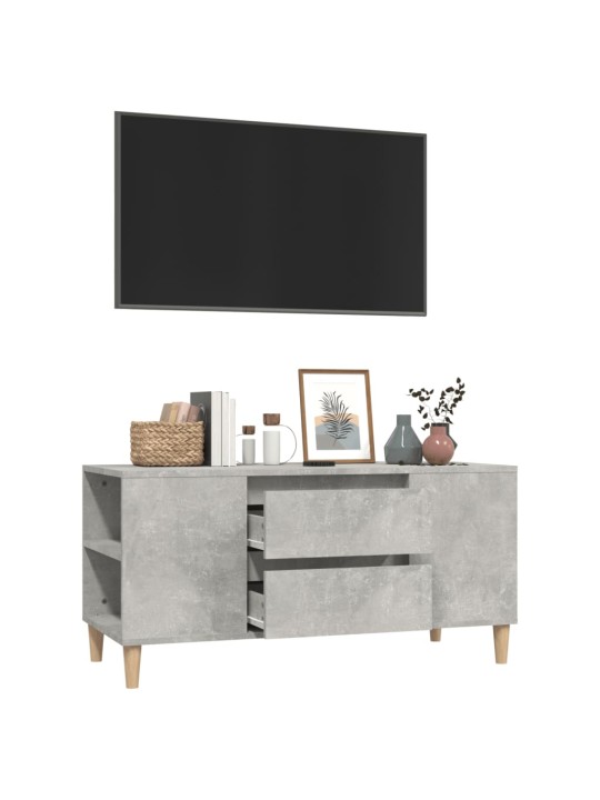 TV skříňka betonově šedá 102x44,5x50 cm kompozitní dřevo