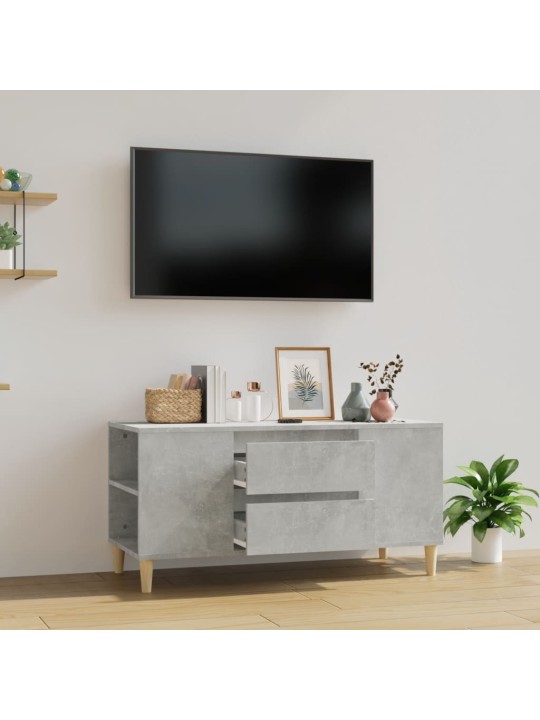 TV skříňka betonově šedá 102x44,5x50 cm kompozitní dřevo