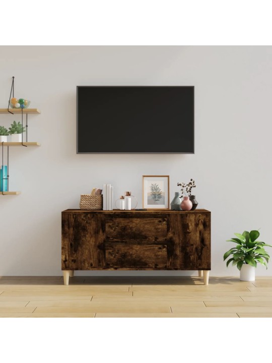 TV skříňka kouřový dub 102x44,5x50 cm kompozitní dřevo