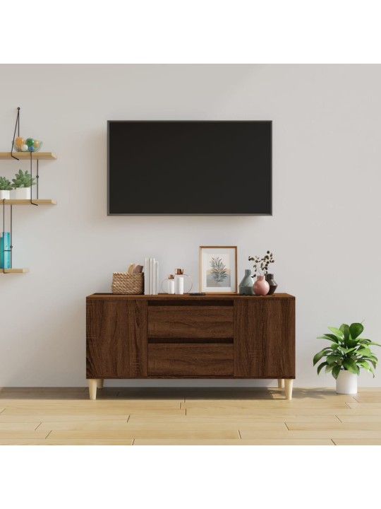 TV skříňka hnědý dub 102x44,5x50 cm kompozitní dřevo