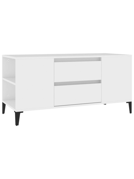 TV skříňka bílá 102x44,5x50 cm kompozitní dřevo