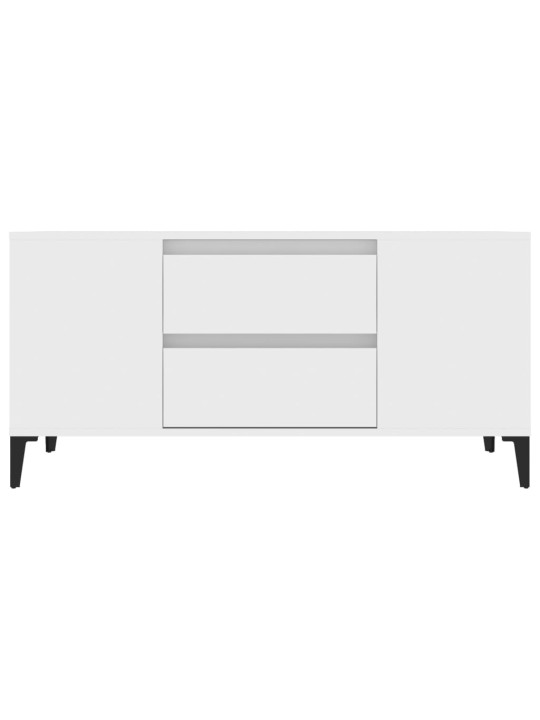 TV skříňka bílá 102x44,5x50 cm kompozitní dřevo