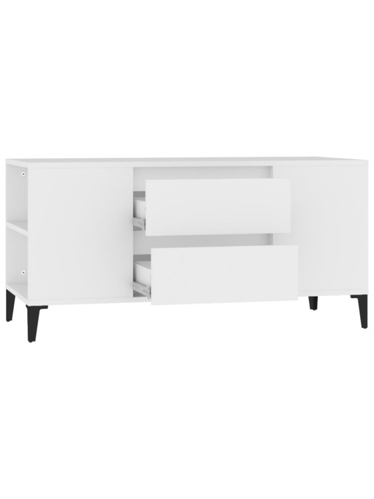 TV skříňka bílá 102x44,5x50 cm kompozitní dřevo