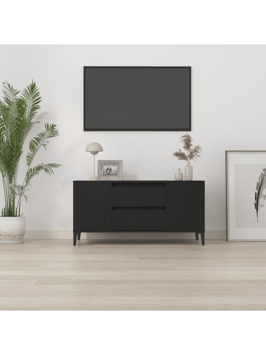 TV skříňka černá 102x44,5x50 cm kompozitní dřevo