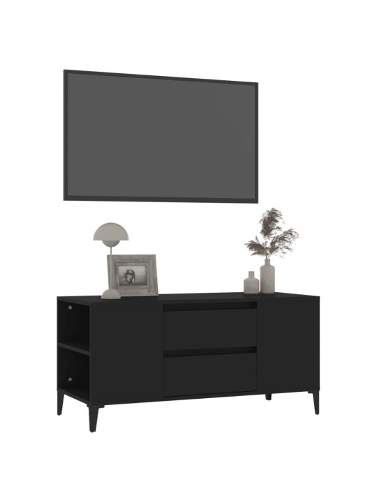 TV skříňka černá 102x44,5x50 cm kompozitní dřevo