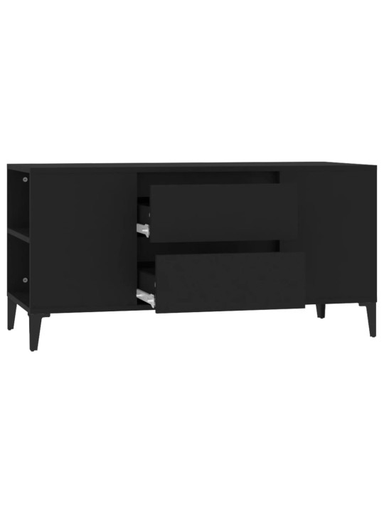 TV skříňka černá 102x44,5x50 cm kompozitní dřevo