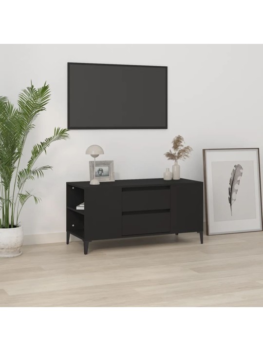 TV skříňka černá 102x44,5x50 cm kompozitní dřevo