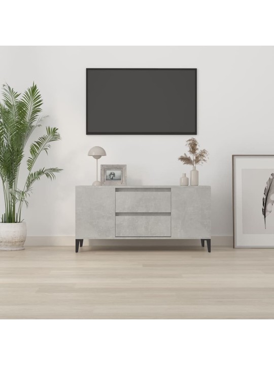 TV skříňka betonově šedá 102x44,5x50 cm kompozitní dřevo