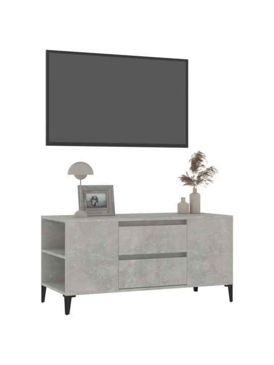 TV skříňka betonově šedá 102x44,5x50 cm kompozitní dřevo