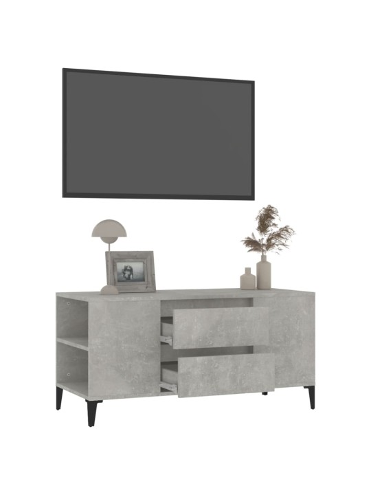 TV skříňka betonově šedá 102x44,5x50 cm kompozitní dřevo