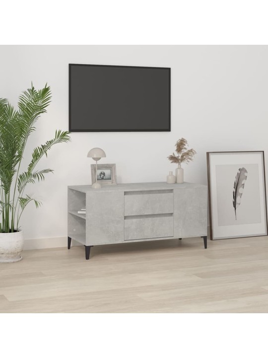 TV skříňka betonově šedá 102x44,5x50 cm kompozitní dřevo