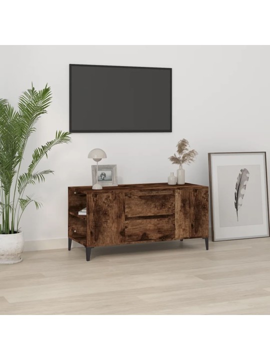 TV skříňka kouřový dub 102x44,5x50 cm kompozitní dřevo