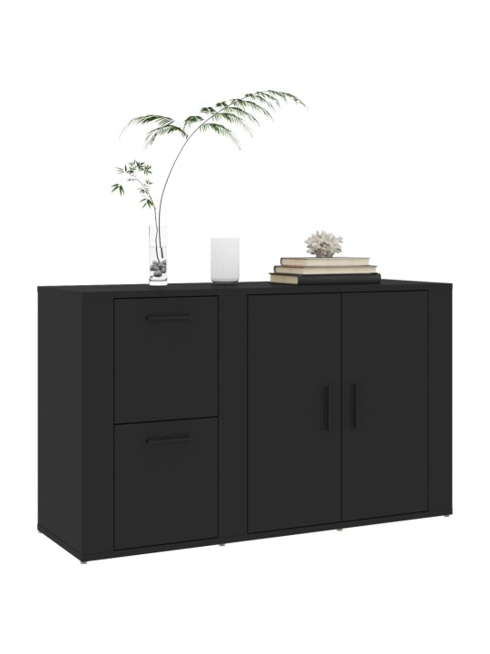 Příborník černý 100x33x59,5 cm kompozitní dřevo