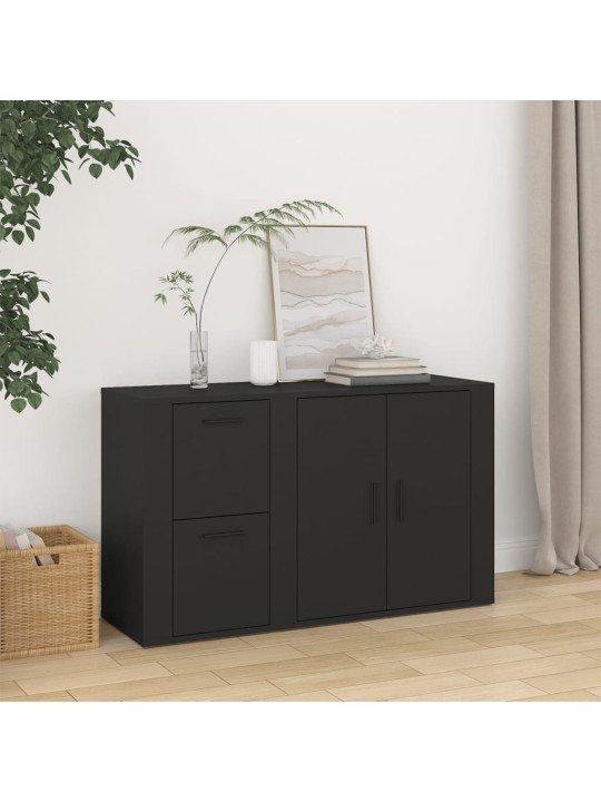 Příborník černý 100x33x59,5 cm kompozitní dřevo