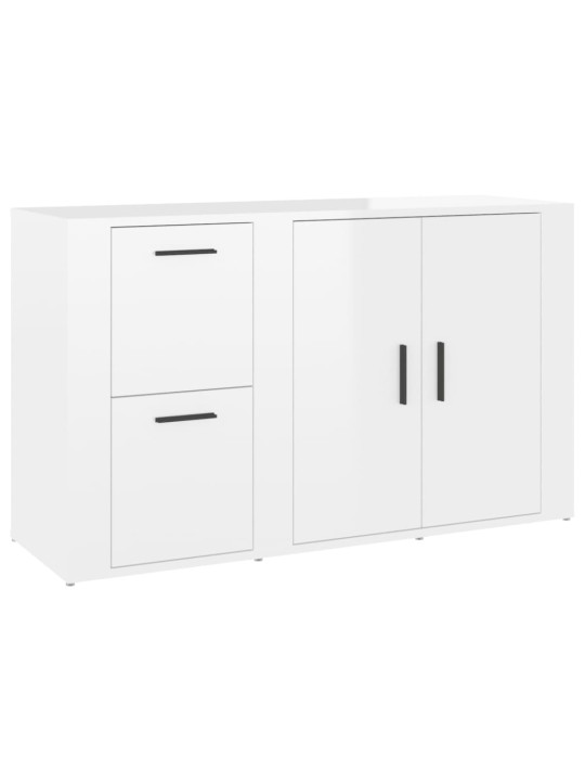 Příborník bílý s vysokým leskem 100x33x59,5 cm kompozitní dřevo