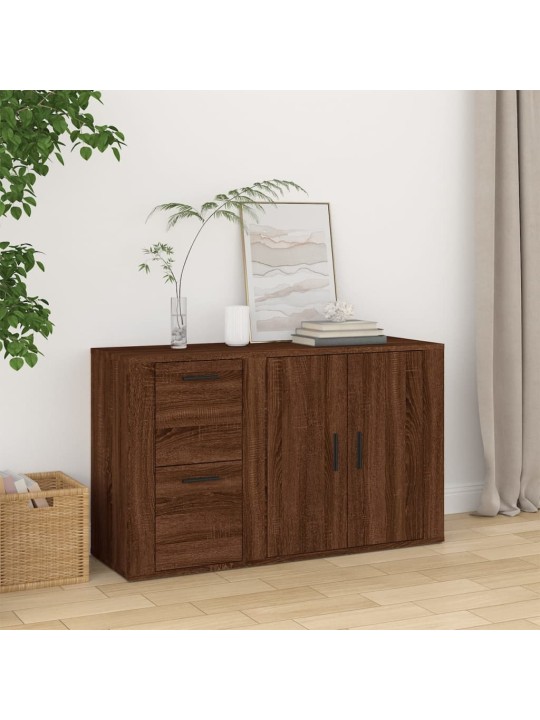 Příborník hnědý dub 100x33x59,5 cm kompozitní dřevo