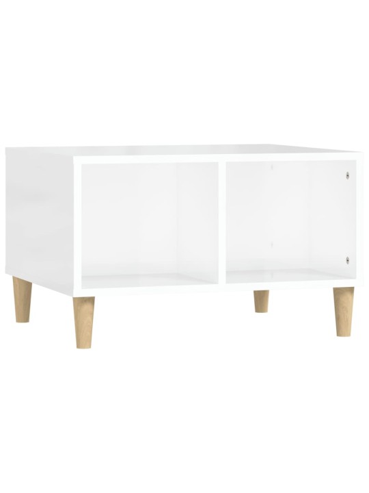 Konferenční stolek bílý s leskem 60x50x36,5 cm kompozitní dřevo