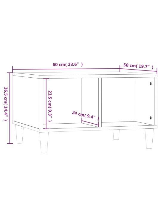 Konferenční stolek betonově šedý 60x50x36,5 cm kompozitní dřevo