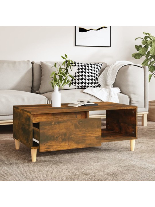 Konferenční stolek kouřový dub 90x50x36,5 cm kompozitní dřevo