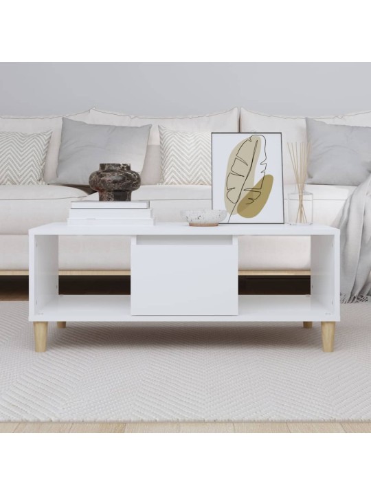 Konferenční stolek bílý 90 x 50 x 36,5 cm kompozitní dřevo