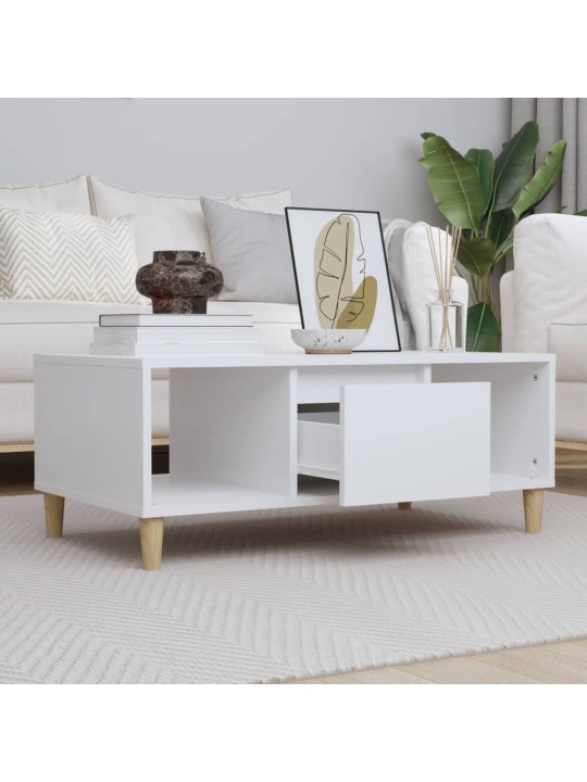 Konferenční stolek bílý 90 x 50 x 36,5 cm kompozitní dřevo