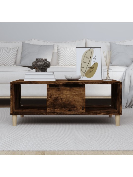 Konferenční stolek kouřový dub 90x50x36,5 cm kompozitní dřevo