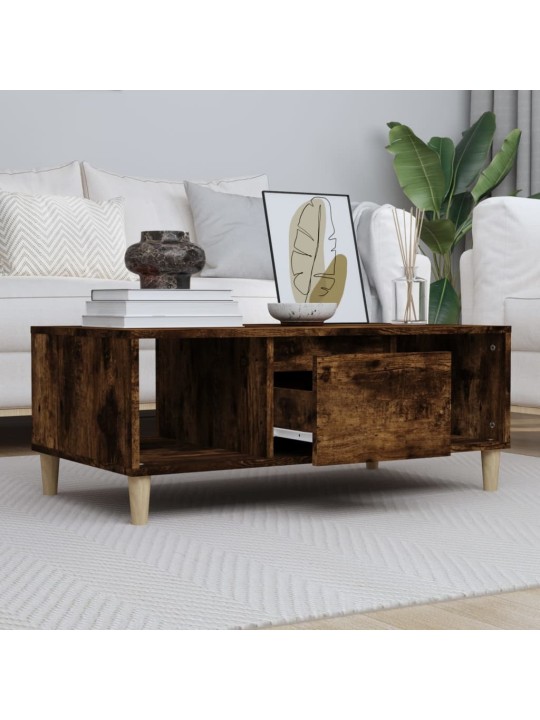Konferenční stolek kouřový dub 90x50x36,5 cm kompozitní dřevo
