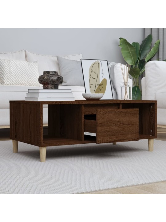 Konferenční stolek hnědý dub 90 x 50 x 36,5 cm kompozitní dřevo