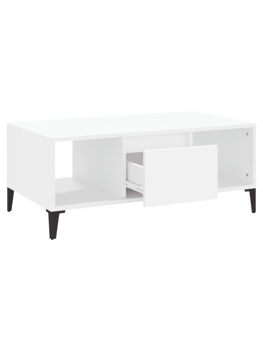 Konferenční stolek bílý 90 x 50 x 36,5 cm kompozitní dřevo
