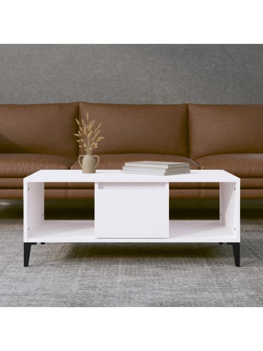Konferenční stolek bílý 90 x 50 x 36,5 cm kompozitní dřevo