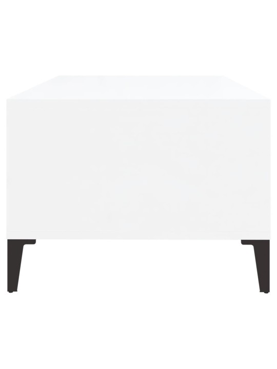 Konferenční stolek bílý s leskem 90x50x36,5 cm kompozitní dřevo