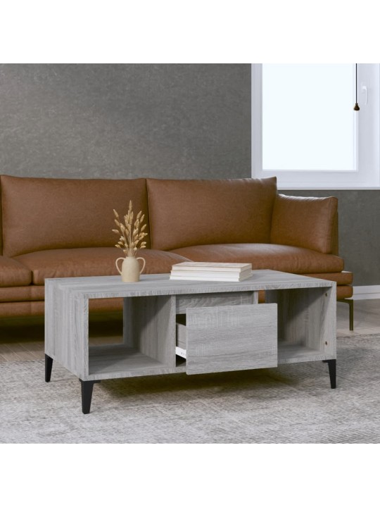 Konferenční stolek šedý sonoma 90x50x36,5 cm kompozitní dřevo