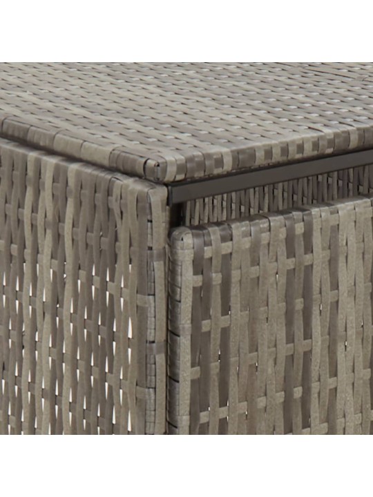 Přístřešek na čtyři popelnice šedý 274 x 80 x 117 cm polyratan
