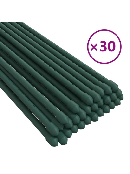 Tyčky k rostlinám 30 ks zelené 115 cm ocel
