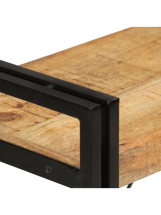 Knihovna se 3 policemi 77x30x80 cm masivní mangovník a železo