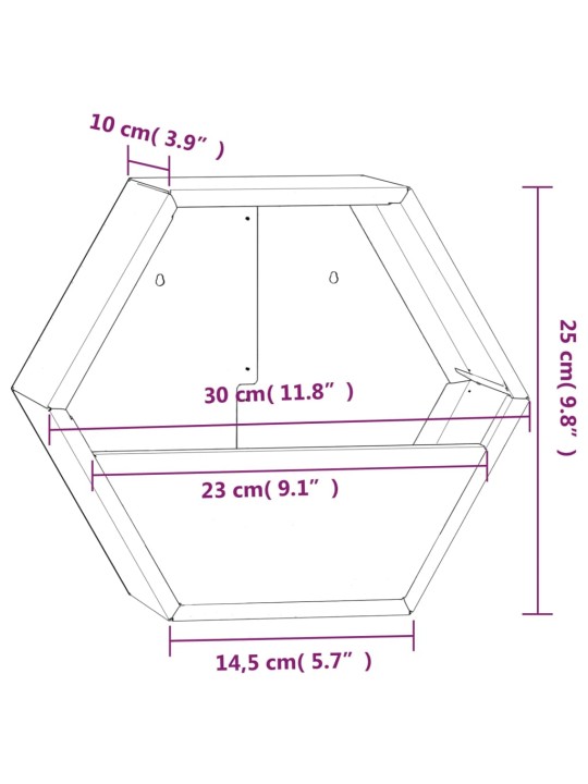 Nástěnné květináče 2 ks rezavé cortenová ocel 30 x 10 x 25 cm