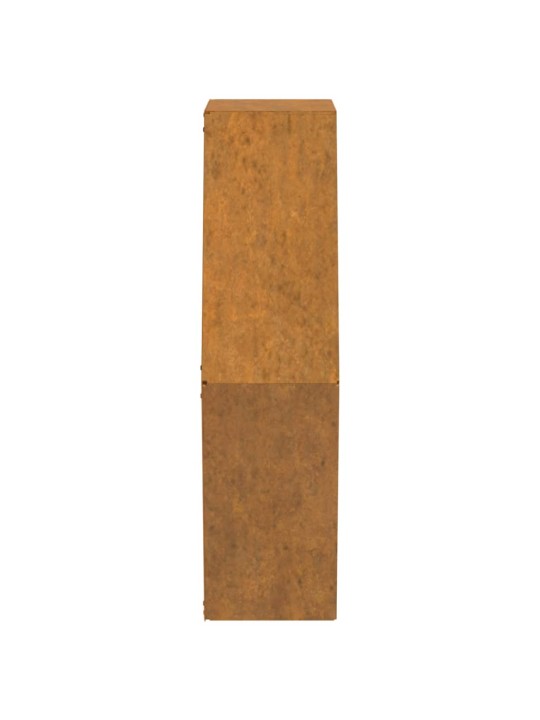 Nástěnné květináče 2 ks rezavé cortenová ocel 46 x 10 x 40 cm