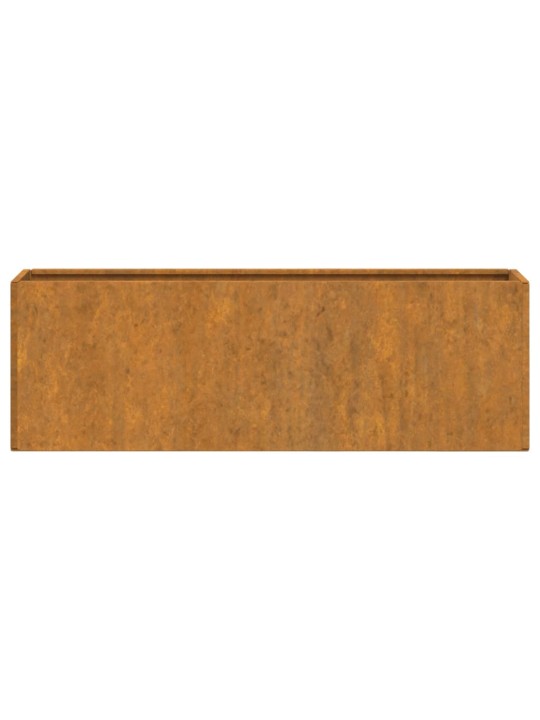 Nástěnné květináče 2 ks rezavé cortenová ocel 53 x 10 x 17 cm
