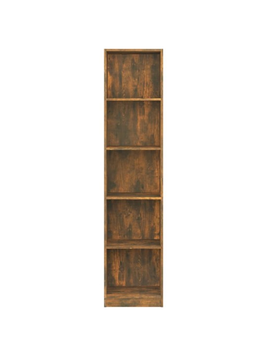 5patrová knihovna kouřový dub 40 x 24 x 175 cm kompozitní dřevo