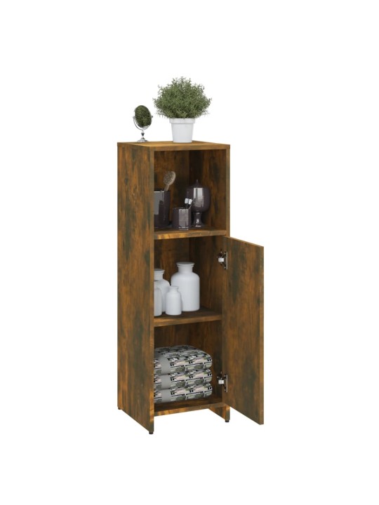 Koupelnová skříňka kouřový dub 30 x 30 x 95 cm kompozitní dřevo