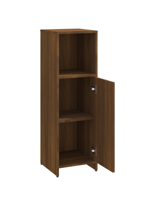Koupelnová skříňka hnědý dub 30 x 30 x 95 cm kompozitní dřevo