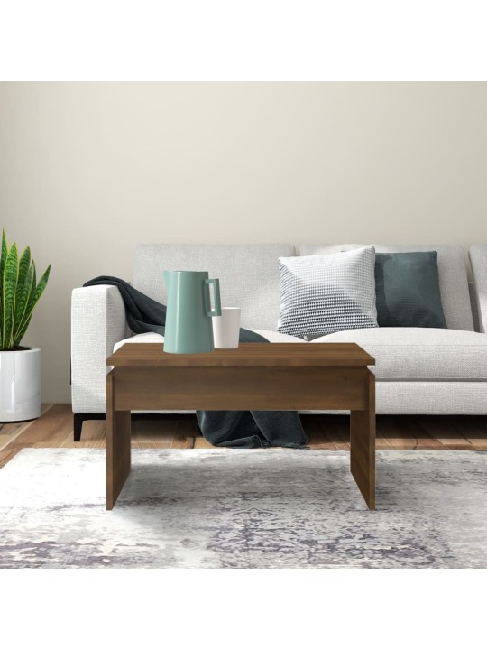 Konferenční stolek hnědý dub 68 x 50 x 38 cm kompozitní dřevo