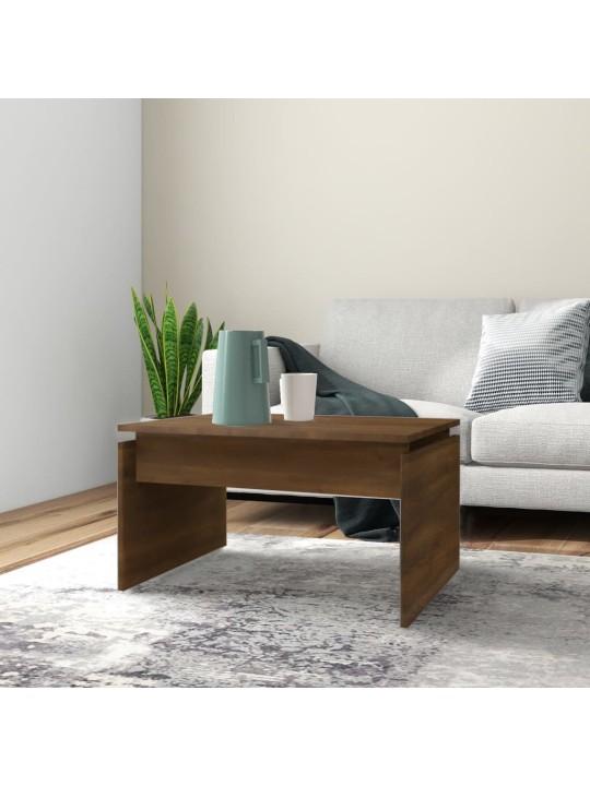 Konferenční stolek hnědý dub 68 x 50 x 38 cm kompozitní dřevo