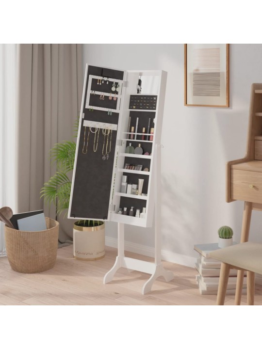 Volně stojící zrcadlo s LED bílé 34 x 37 x 146 cm