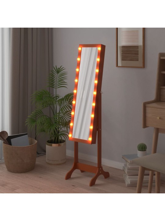 Volně stojící zrcadlo s LED 34 x 37 x 146 cm