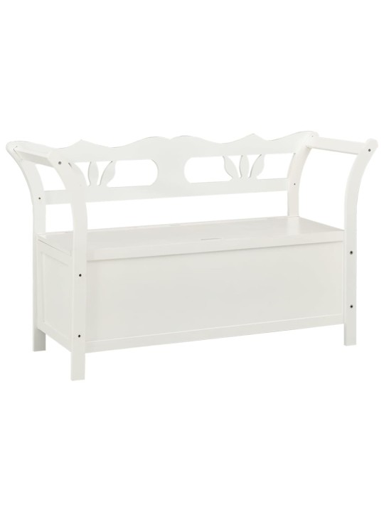 Lavice bílá 107 x 45 x 75,5 cm masivní jedlové dřevo